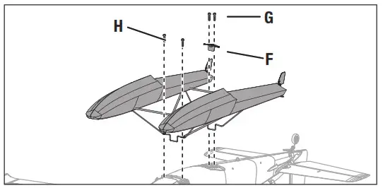 HORIZON E-flite Turbo Timber Evolution 1.5m - Float Assembly Installation 3