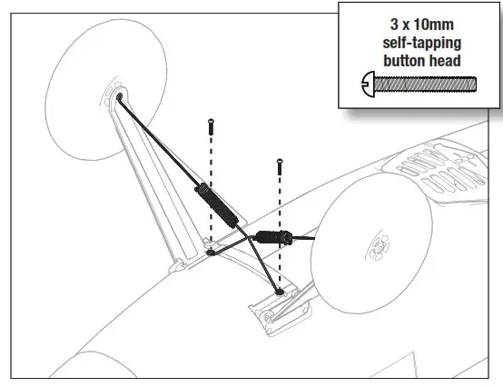 HORIZON E-flite Turbo Timber Evolution 1.5m - Mount the Spring Assemblies to the Fuselage