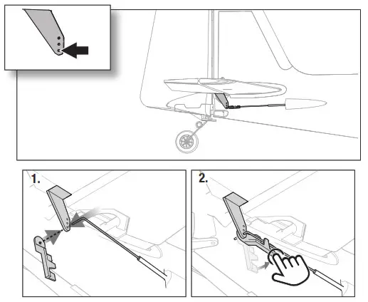 HORIZON E-flite Turbo Timber Evolution 1.5m - Pushrod keeper Installation 2