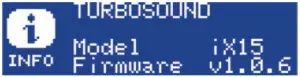 iX DSP Sub-Menu - INFO