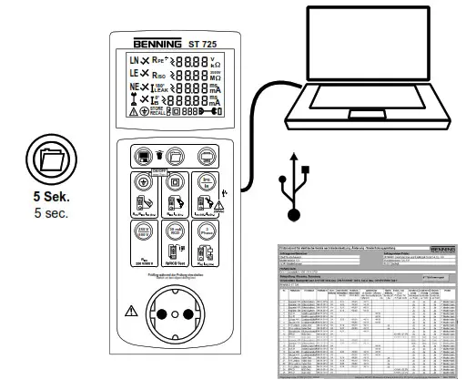 BENNING ST 725 Digital Portable Device Safety Tester - Fig9