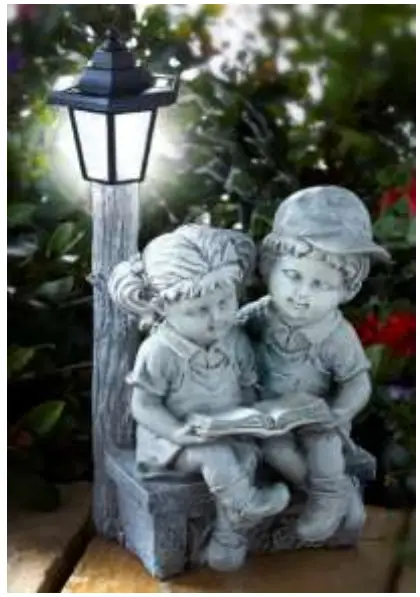 COOPERS OF STORTFORD K322 Reading Boy and Girl with Solar Light