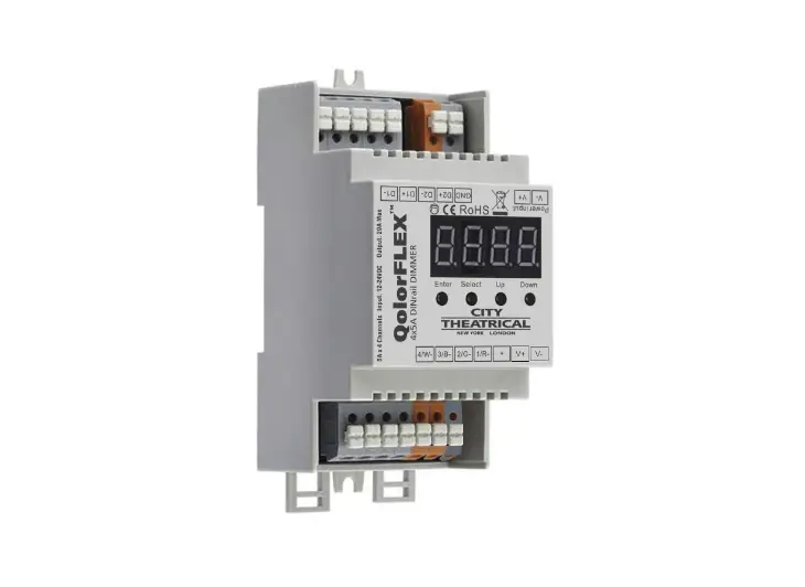 City Theatrical Qolorflex 4x5a Dinrail Rj45 Dimmer User Guide City Theatrical Qolorflex 4x5a Dinrail Rj45 Dimmer User Guide