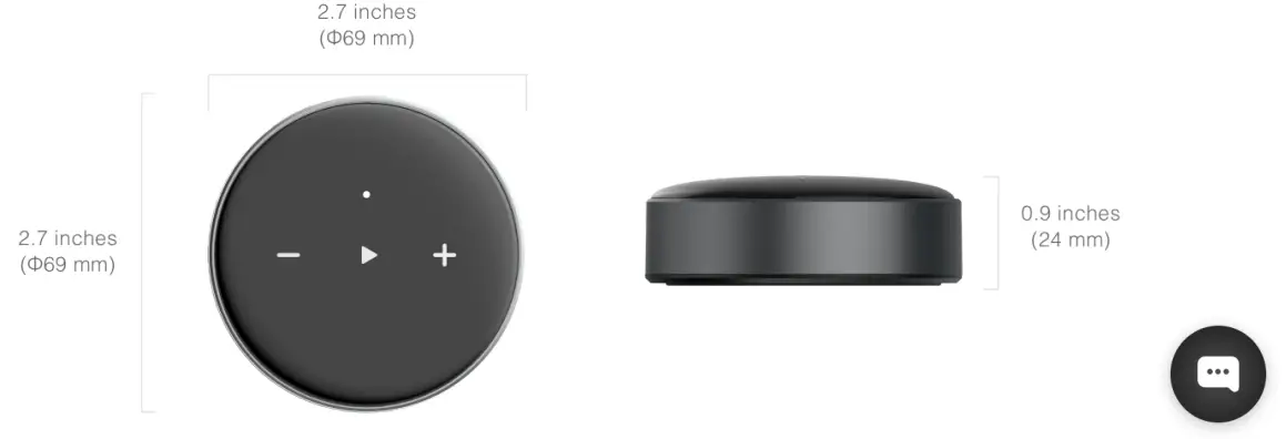 WiiM B09KBSK2RS Mini HD Streamer - Dimensions and Weight