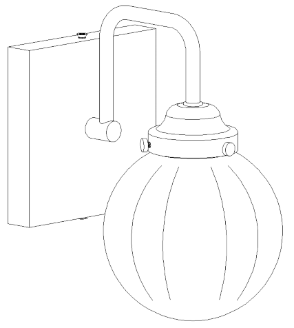 ZEVNI L37J6VIYW20W1SF8 4.7-in 1-Light Black Brass Transitional Vanity Light