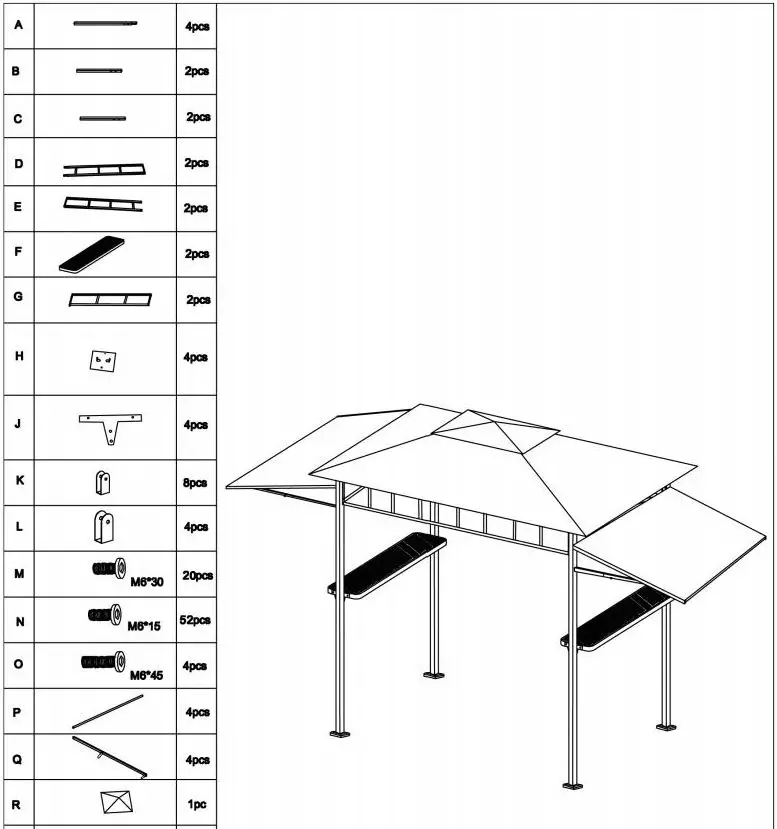 ANGELES-HOME-M614AAA-Beige-Steel-BBQ-Grill-Fixed-Gazebo-fig- (1)