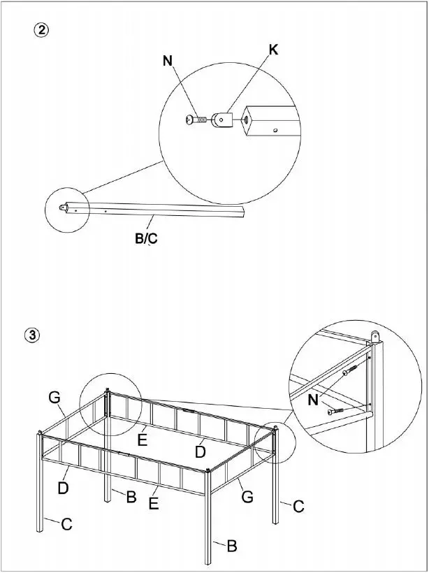 ANGELES-HOME-M614AAA-Beige-Steel-BBQ-Grill-Fixed-Gazebo-fig- (4)