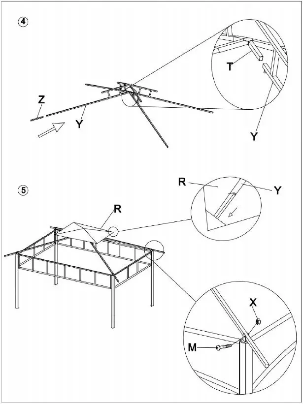 ANGELES-HOME-M614AAA-Beige-Steel-BBQ-Grill-Fixed-Gazebo-fig- (5)