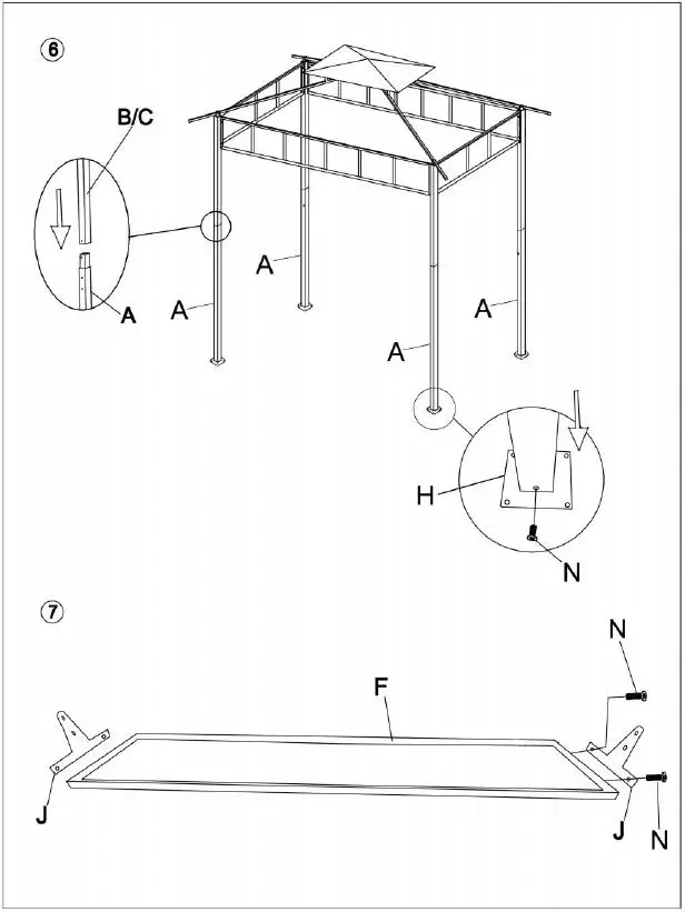 ANGELES-HOME-M614AAA-Beige-Steel-BBQ-Grill-Fixed-Gazebo-fig- (6)