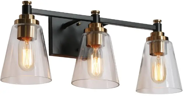 ZEVNI A04669 Belem 21 Inch Wide Black Vanity Light