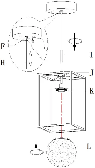 ZEVNI A04415 Mordy 6 Inch Wide Black LED Mini Pendant A5