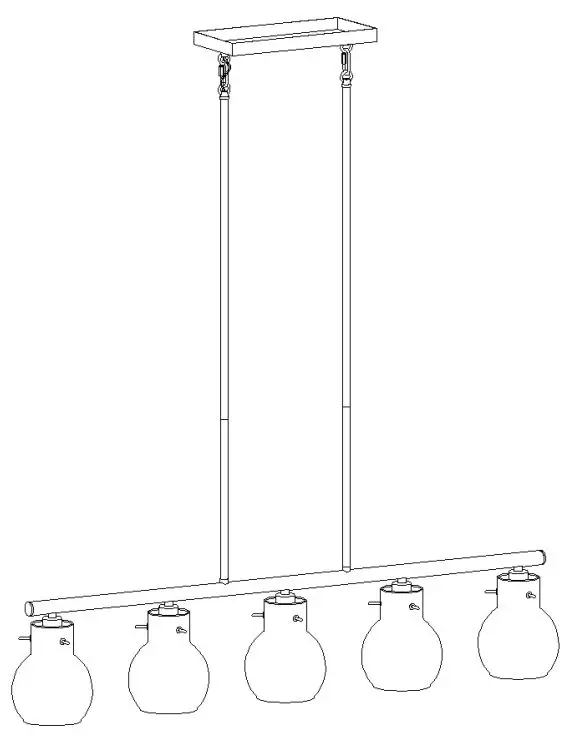 ZEVNI-A04687-Berton-38-Inch-Wide-Black-Kitchen-Island-Light-fig 1