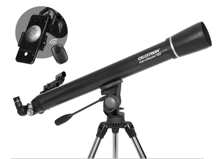 CELESTRON 22160 AstroMaster 90AZ Telescope with Smartphone Adapter and Bluetooth