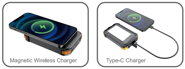 MOZOTER Waterproof Power Bank Magnetic Wireless Charger