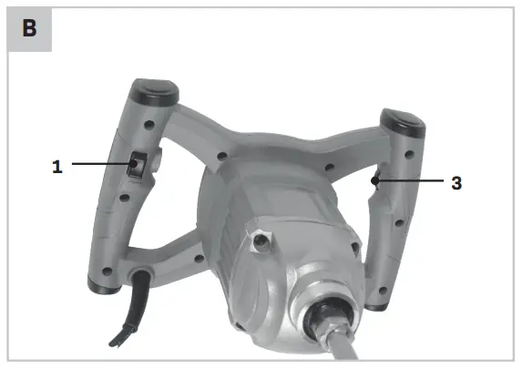 VONROC PM503AC Paint Cement Mixer - fig1