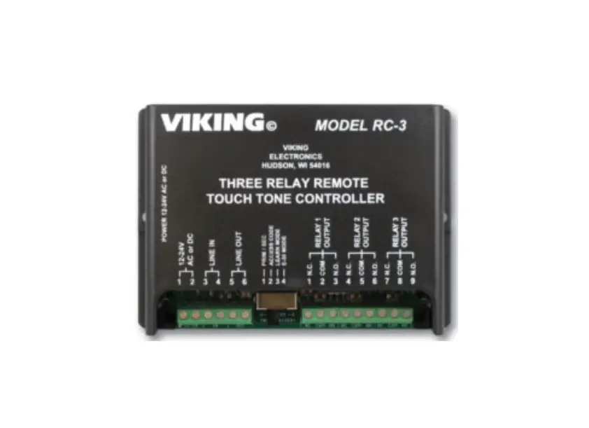 Viking Rc-3 3 Relay Remote Touch Tone Controller Instruction Manual