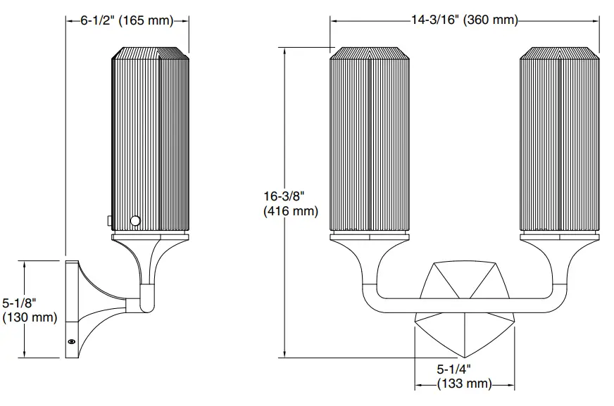 KOHLER K 31776 SC02 Occasion Two Light sconce-Required Electrical Service