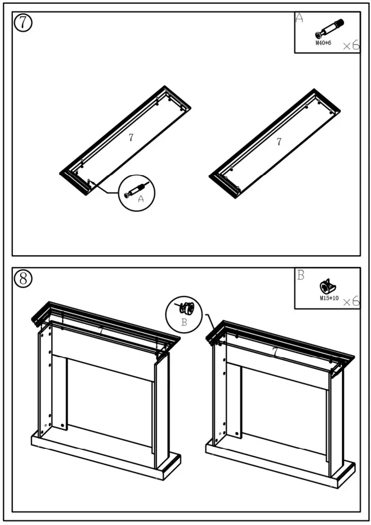 MPC Caldera White Fireplace Frame Cream - Figure 6
