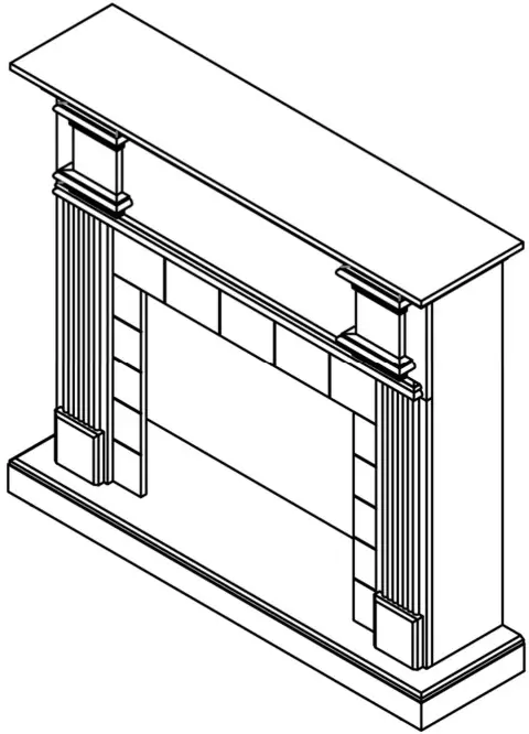 MPC Caldera White Fireplace Frame Cream