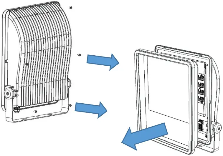 Dextra Opus 3 LED Flood Light - remove the frame