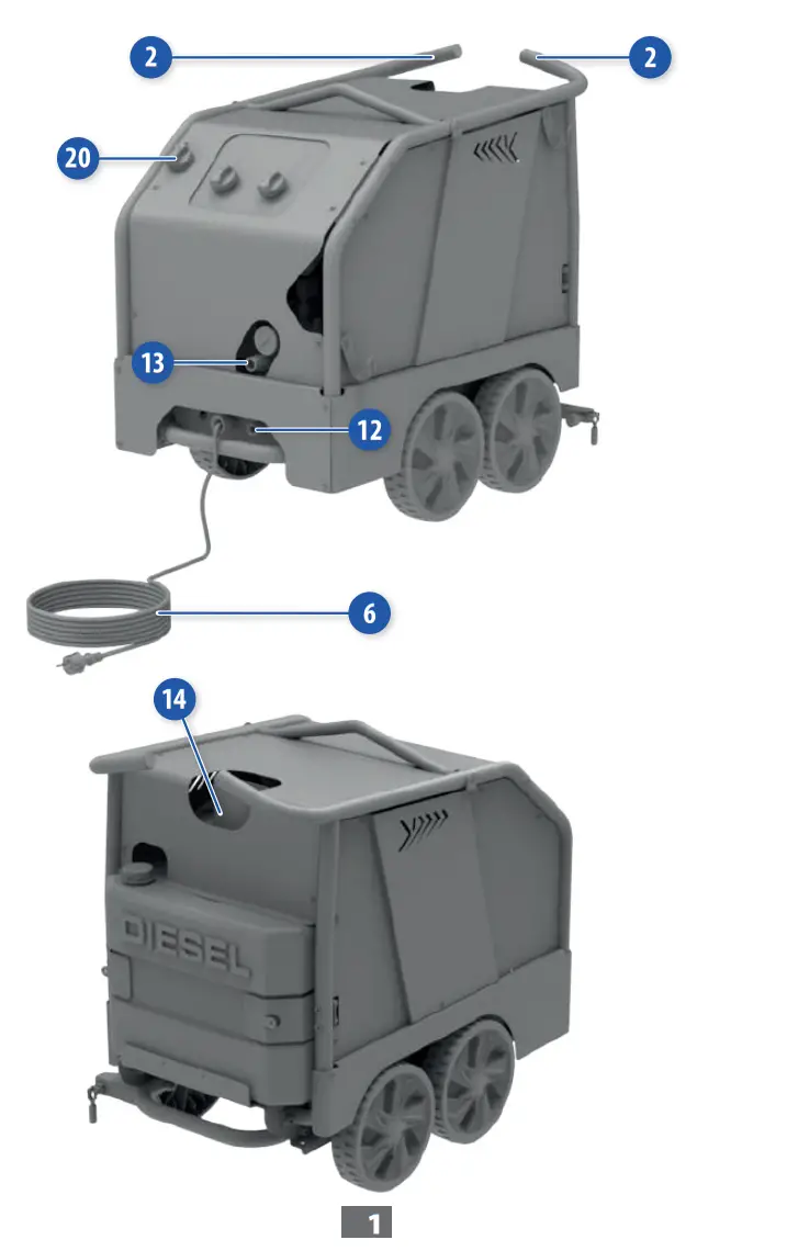 COME T KP STEEL Hot Water High Pressure Cleaners -