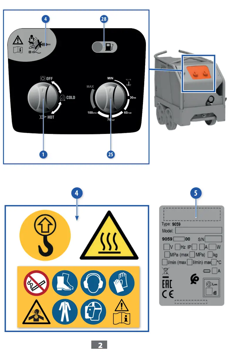 COME T KP STEEL Hot Water High Pressure Cleaners - figer 1