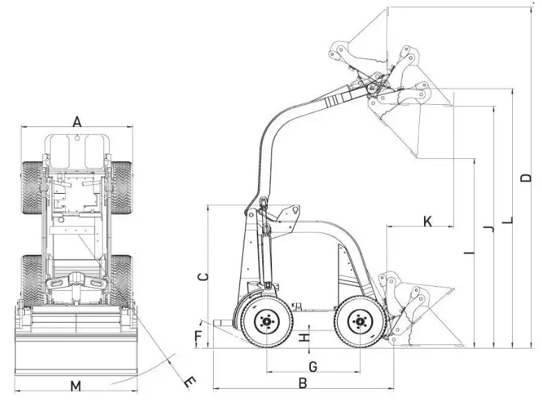 WACKER NEUSON SM275-20W Diesel Wheeled Mini Loader - Diogram