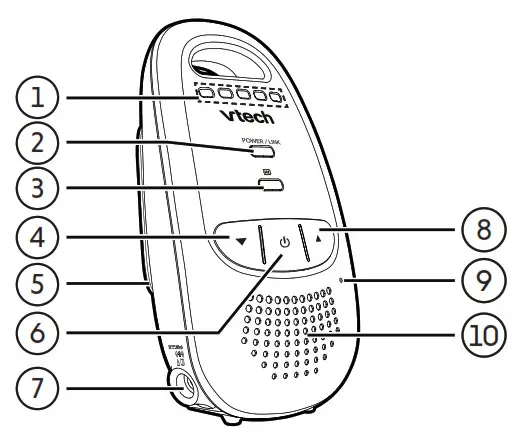 vtech DM111 Digital Audio Baby Monitor--Parent unit