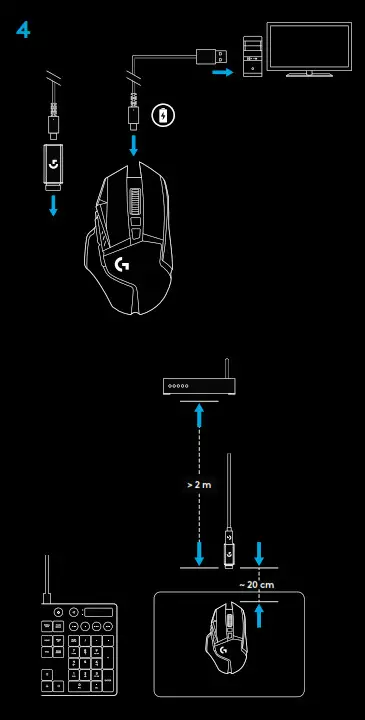 Logitech Lightspeed G502 Wireless Gaming - INSTRUCTIONS D'INSTALLATION 2