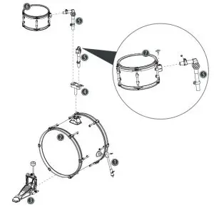 thomann MPS-1000 Electric Drum Set - Danger of cuts on hands and fingers
