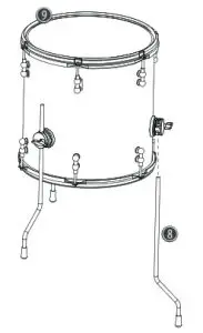 thomann MPS-1000 Electric Drum Set - Floor tom