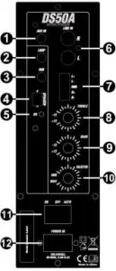 Power Dynamics 100 060 DS50A Speaker Set - controlpanel