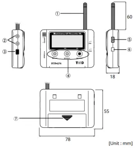 TANDD RTR-574 Illuminance UV Recorder WL - parts