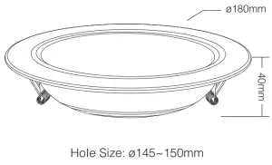 MiBOXER FUT060 RGB CCT LED Ceiling Downlight - 12W RGB CCT LED Downlight