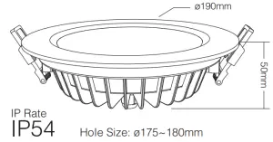 MiBOXER FUT060 RGB CCT LED Ceiling Downlight - 15W RGB CCT LED Downlight
