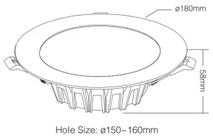 MiBOXER FUT060 RGB CCT LED Ceiling Downlight - 18W RGB CCT LED Downlight