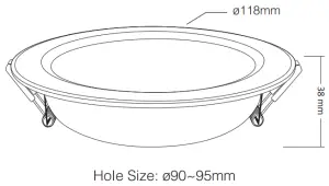 MiBOXER FUT060 RGB CCT LED Ceiling Downlight - 6W RGB CCT LED Downlight
