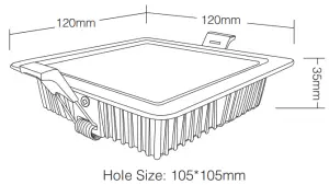 MiBOXER FUT060 RGB CCT LED Ceiling Downlight - 9W RGB CCT Square LED Downlight