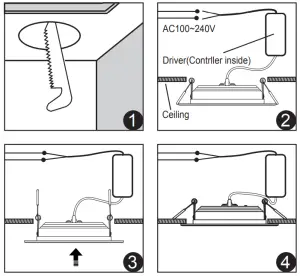 MiBOXER FUT060 RGB CCT LED Ceiling Downlight - Instructions
