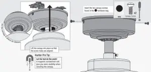 Hunter 59628 Solaria Indoor Outdoor Ceiling Fan with LED Light and Remote Control - figure 20