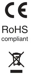 ce, rohs and disposal icon