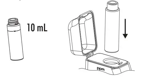 milwaukee MW14 Digital Iron Tester - Fill the cuvette with 10 mL of unreacted sample and replace the cap