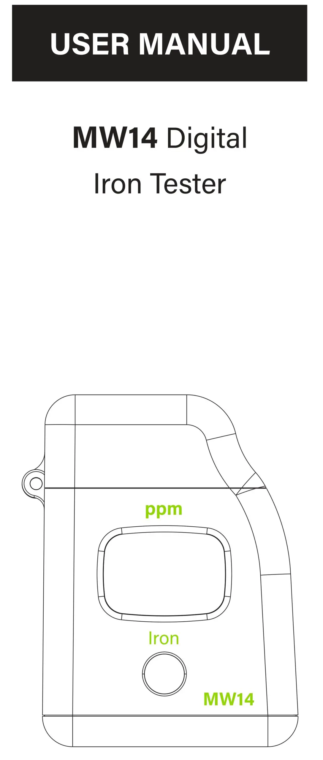 milwaukee MW14 Digital Iron Tester User Manual
