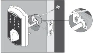 Fig 11 Install the touchscreen on the outside of the door.