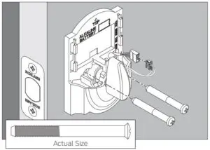 Fig 15 Place thumbturn assembly against the door