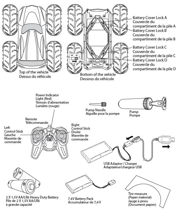 REV-VOLT 5588-622FE Terrain Tornado RC RTR Car for Kids-3
