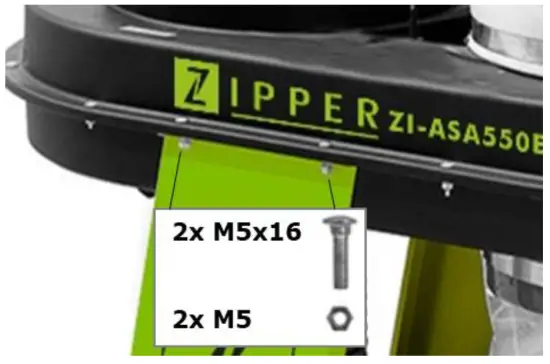 ZIPPER ZI ASA550ESA Dust Collector - tighten