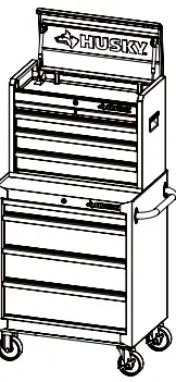 HUSKY H27CH5TR4BGK 27 In 9 Drawer Tool Chest And Cabinet-fig1