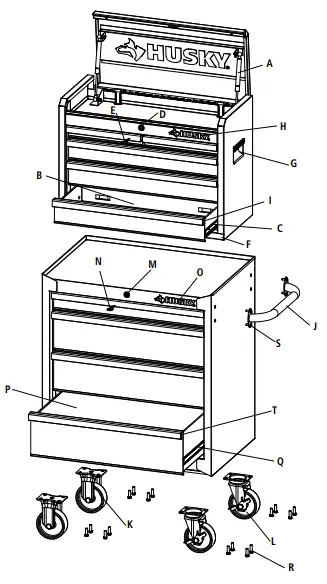 HUSKY H27CH5TR4BGK 27 In 9 Drawer Tool Chest And Cabinet-fig11