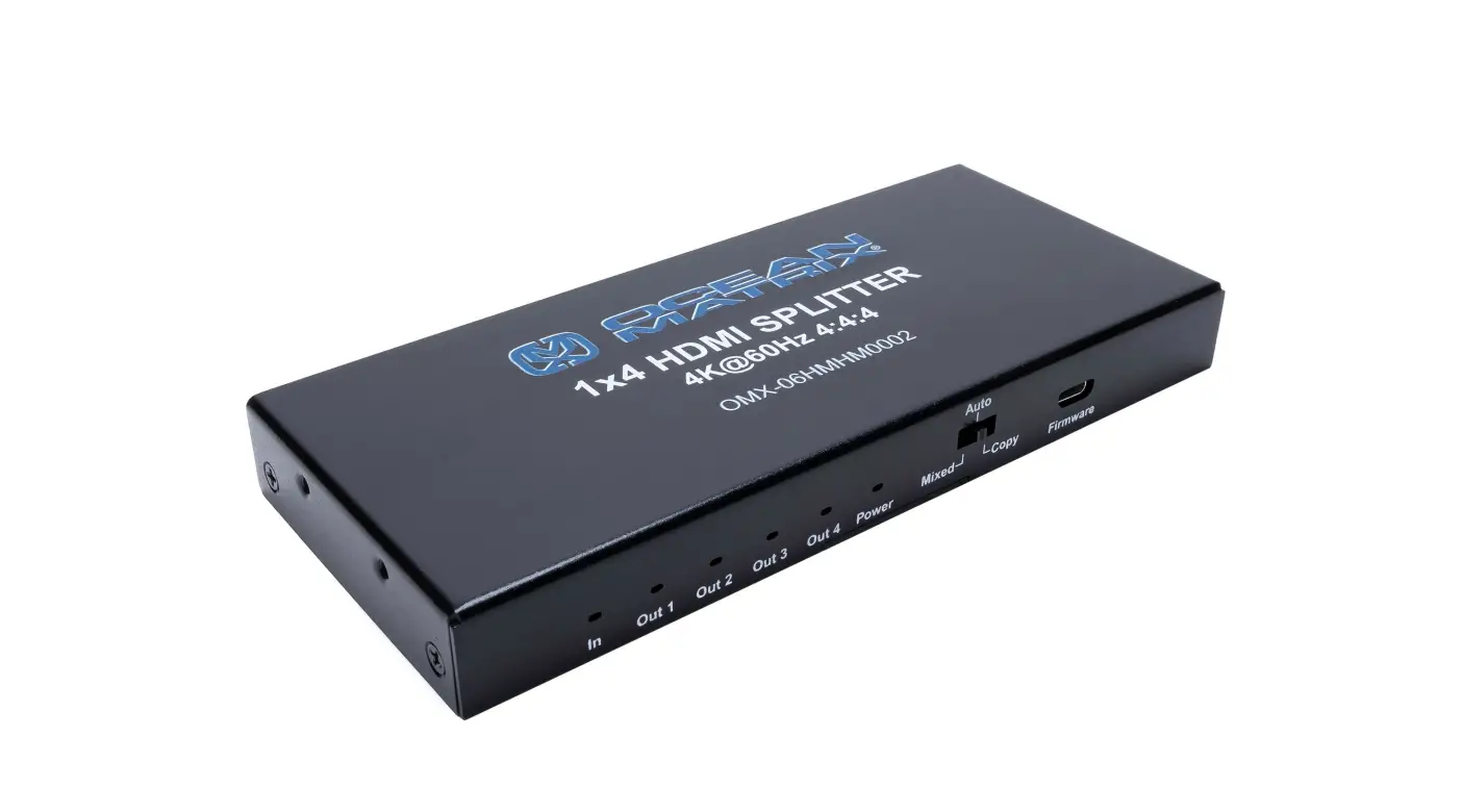 Ocean Matrix Omx-06hmhm0002 Hdmi 2.0 1x4 Splitter With Hdcp 2.2 And Downscaling User Manual